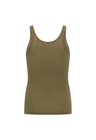 an-olive-green-ribbed-tank-top-displayed-flat-against-a-solid-white-background