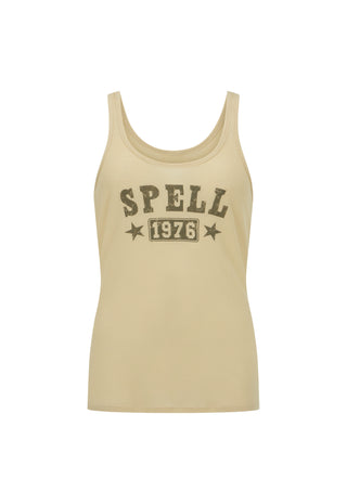 a-beige-sleeveless-tank-top-with-a-dark-olive-green-graphic-on-the-front-reading-speell-1976-with-stars-shown-against-a-plain-white-background