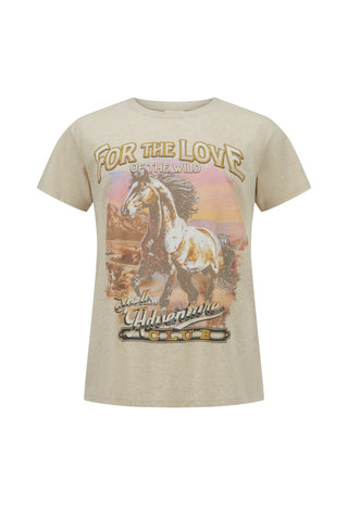a-beige-short-sleeve-graphic-t-shirt-featuring-a-western-print-of-a-running-horse-and-the-text-for-the-love-of-the-wild-and-sedona-arizona-on-a-plain-white-background