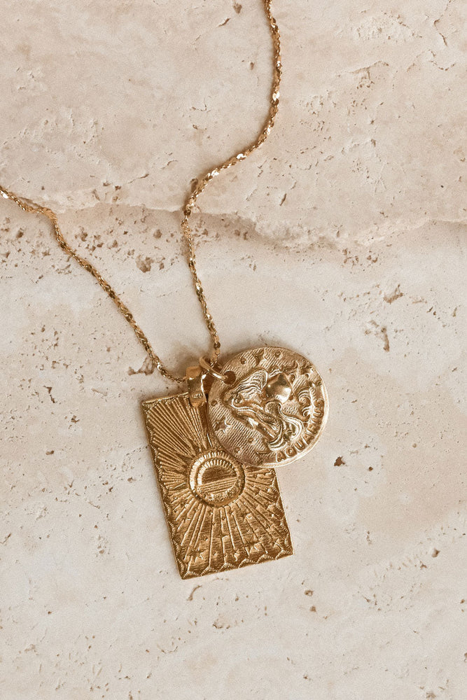 Stargazer Zodiac Necklace - Gold